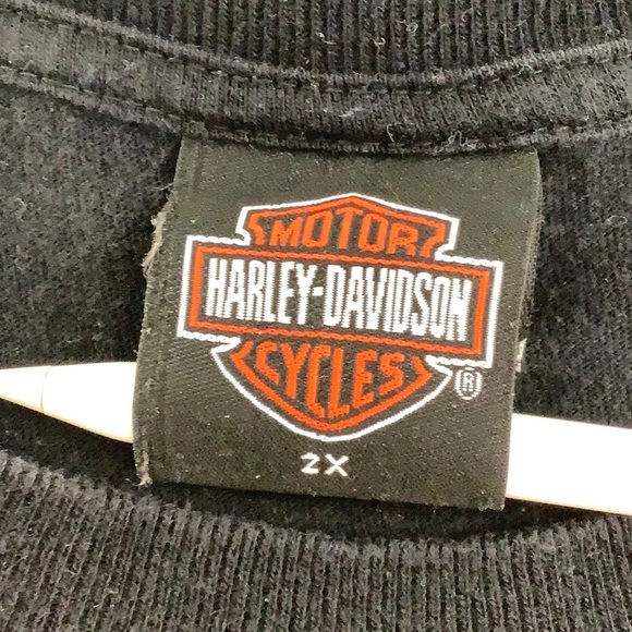 Harley Davidson Logo on fire Louisiana SS t shirt size 2X - Picture 4 of 12